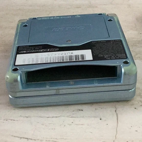 Gameboy Advance SP Console 101 Back Lit AGS-101 Pearl Blue Nintendo GBA Charger - Picture 9 of 16